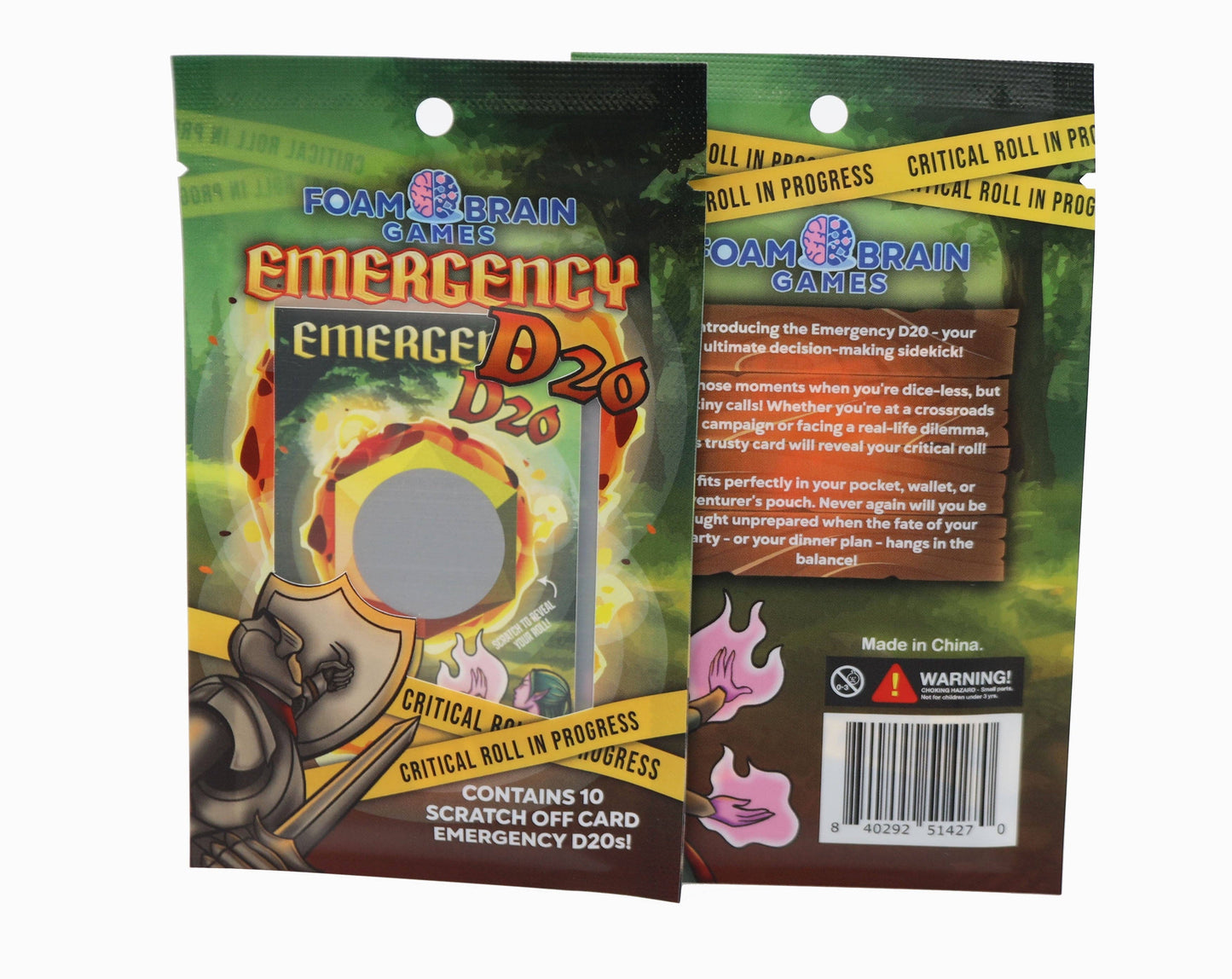 Emergency D20 Scratch Off Card Pack