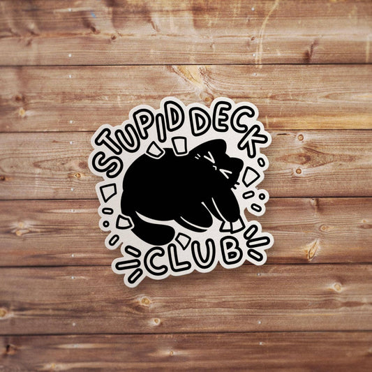 Black Cat Stupid Deck Club Sticker