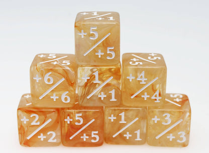 Orange & White +1/+1 Magic Counters