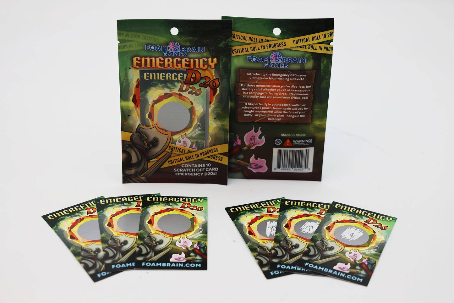 Emergency D20 Scratch Off Card Pack