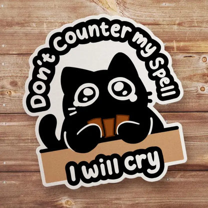 Black Cat Counter Spell Sticker