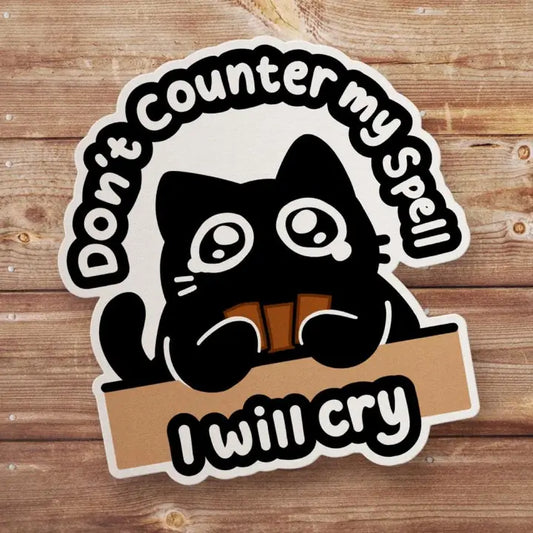 Black Cat Counter Spell Sticker